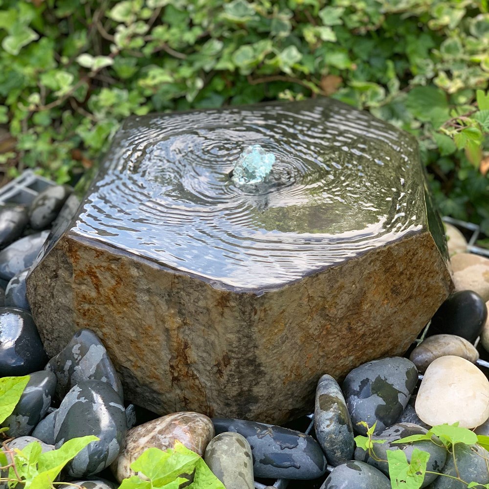 H15cm Basalt Crystal Fountain Water Feature