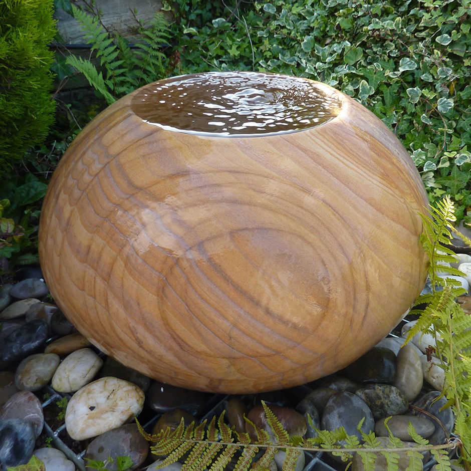 Large Rainbow Sandstone Bowl Water Feature