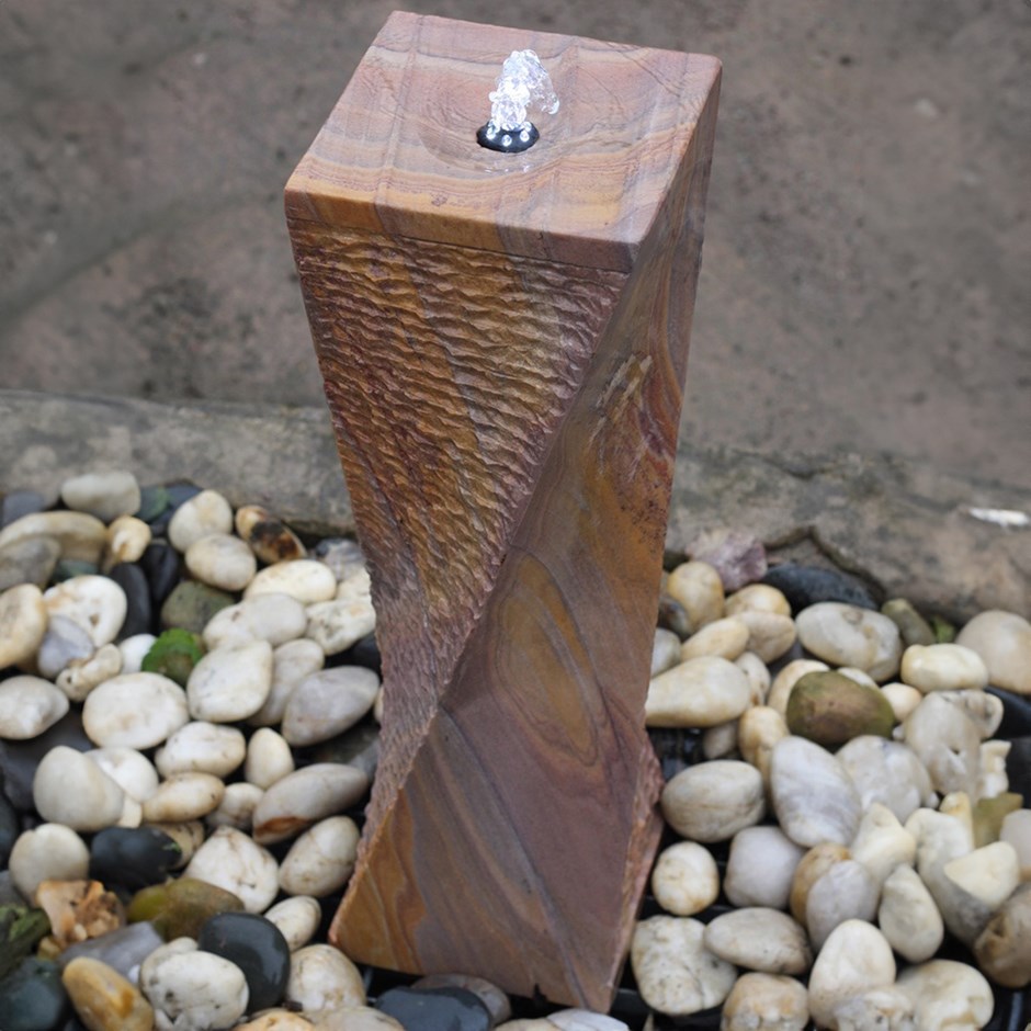 H60cm Rainbow Sandstone Babbling Lily Water Feature