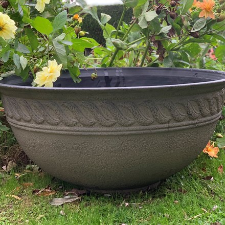 D80cm Storm Grey Finish Lotus Bowl Water Feature