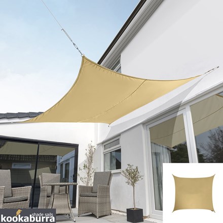 Standard Water Resistant 2m Square Sand Sail Shade - Exclusively by Kookaburra®