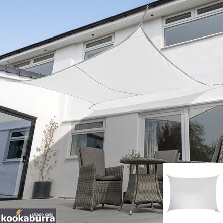 Sail Shade | Premium Waterproof | Polar White (3.0m x 2.0m rectangle)