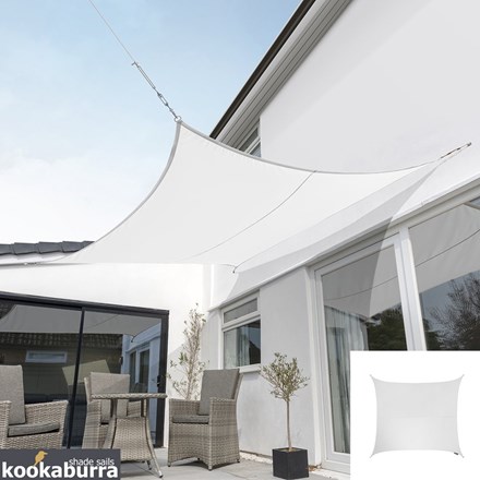 Sail Shade | Premium Waterproof | Polar White (2.0m square)