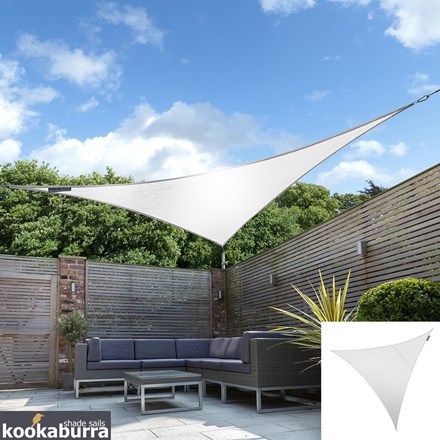 Sail Shade | Premium Waterproof | Polar White (3.0m triangle)