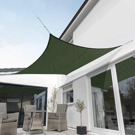Standard Breathable 2m Square Green Sail Shade - Exclusively by Kookaburra®