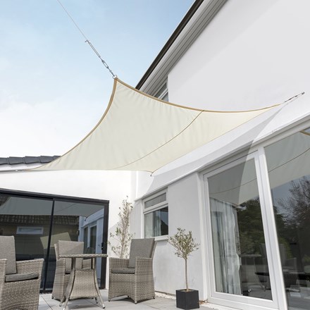 Standard Breathable 2m Square Ivory Sail Shade - Exclusively by Kookaburra®