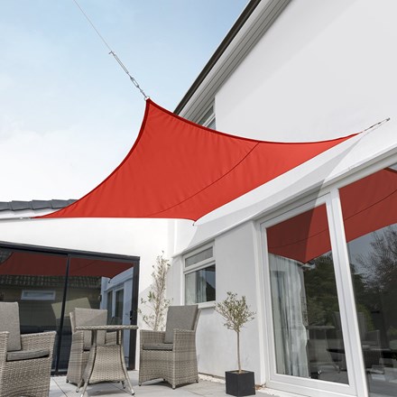 Standard Breathable 2m Square Red Sail Shade - Exclusively by Kookaburra®