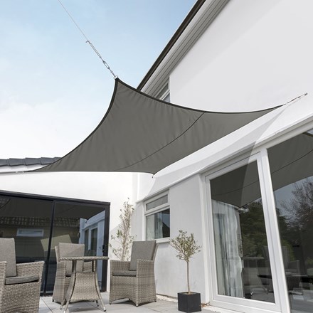 Premium Breathable 2m Square Charcoal Sail Shade - Exclusively by Kookaburra®