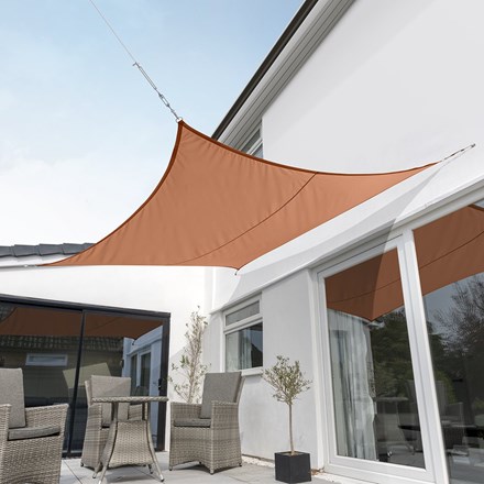 Premium Breathable 2m Square Terracotta Sail Shade - Exclusively by Kookaburra®