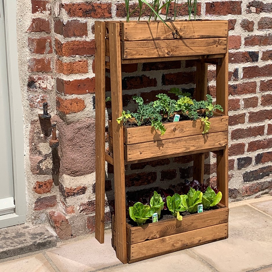 Wooden Raised 3-Tier Herb Planter