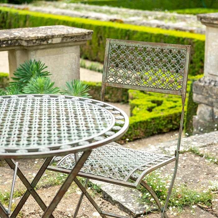 Marlborough 3 Piece Bistro Set In Antique Blue Rust