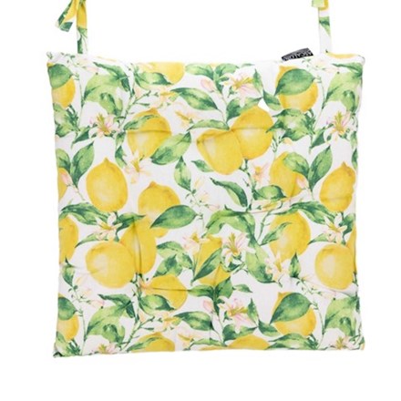 Set Of Two 40 Cm Lemon Seat Cushions