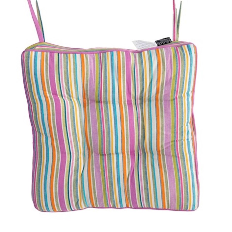 Multi-Striped Box Seat Cushions