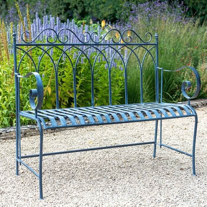 2 Seater King's Gothic Bench In Lead