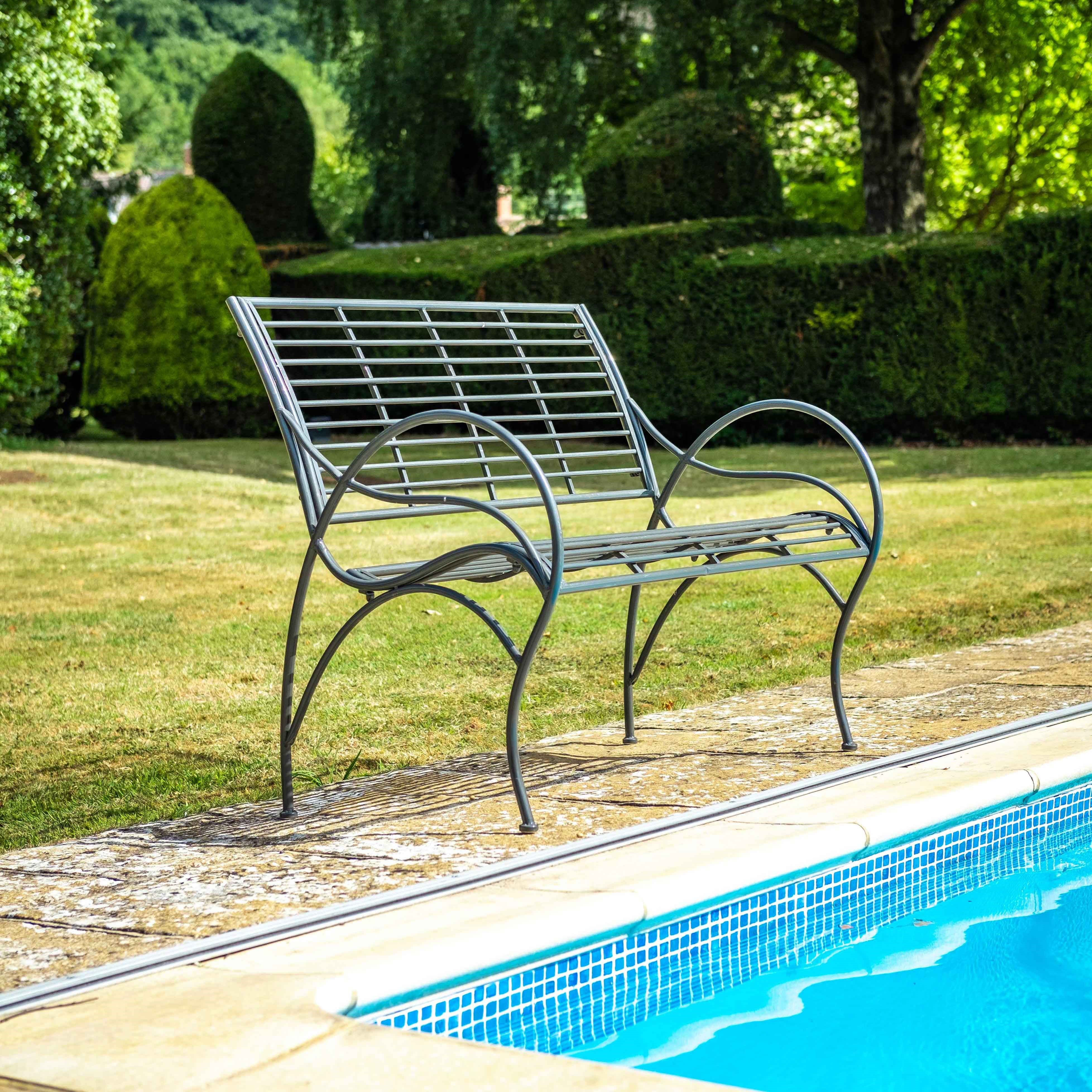 Amalfi Two Seater Metal Bench