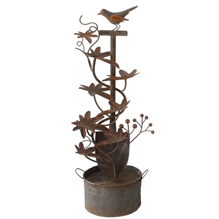 Spring Bird on a Spade Water Feature | Rustic | Mains