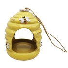 Sunshine Yellow Ceramic Honey Pot Bird Feeder