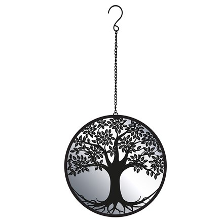 Tree of Life Hanging Mirror Silhouette