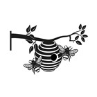 Metal Beehive Tree Silhouette