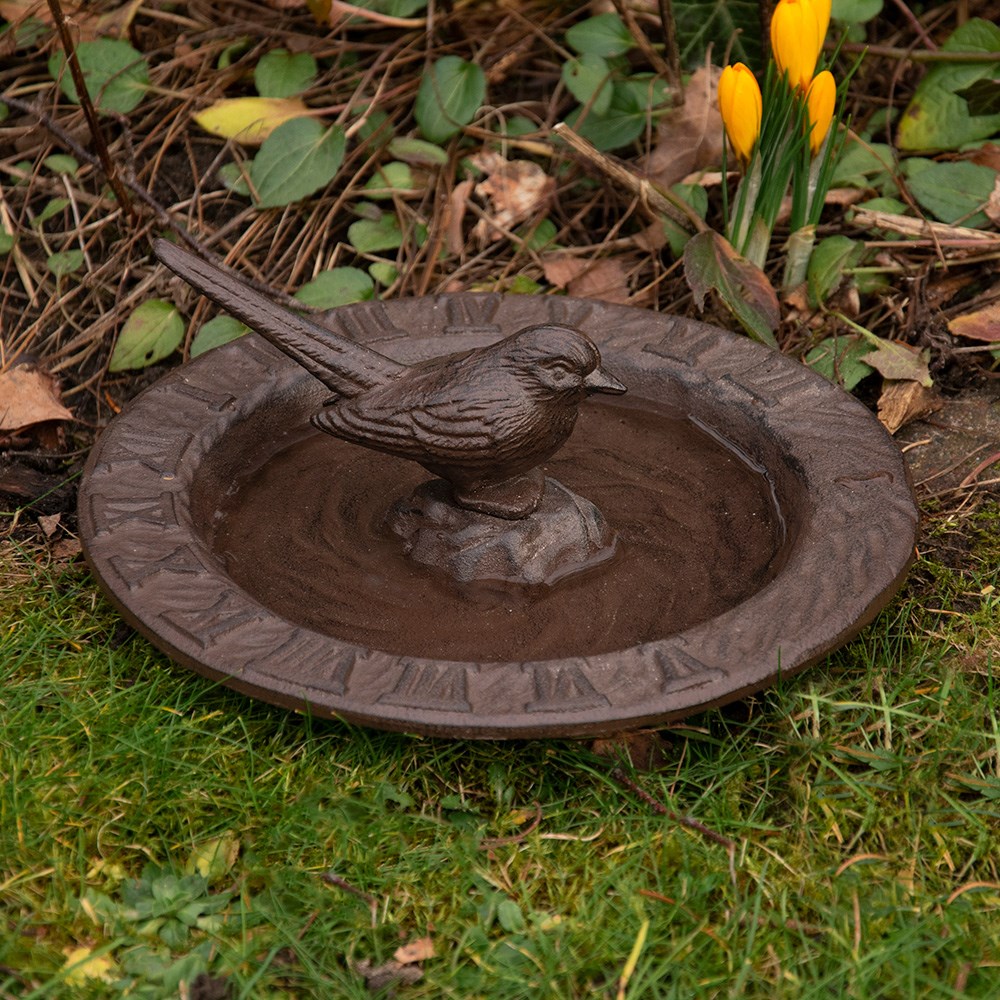 Cast Iron Sundial Bird Bath
