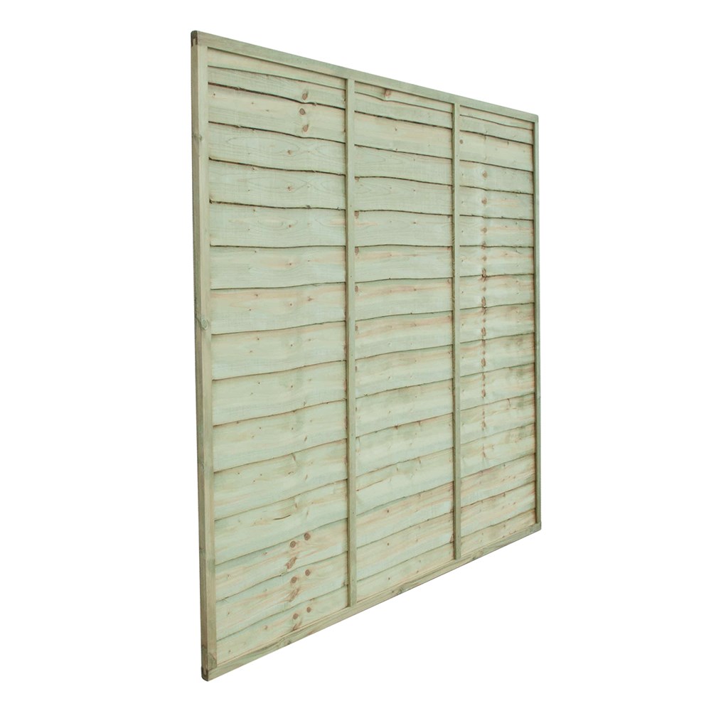 Superior Lap Vertical Green Pressure Treated Fence Panel