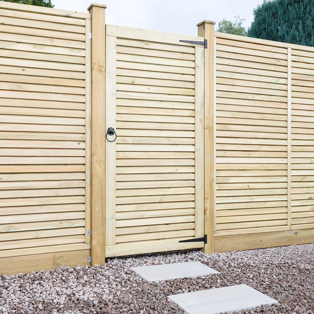 6ft x 3ft Contemporary Vogue Green Fence Gate