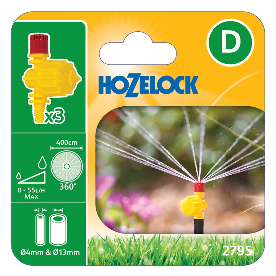 Hozelock Irrigation 360° Vari Jet Adjustable 3 Pack