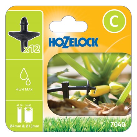 Hozelock 4lph Irrigation Pinch Drip Dripper 12 Pack
