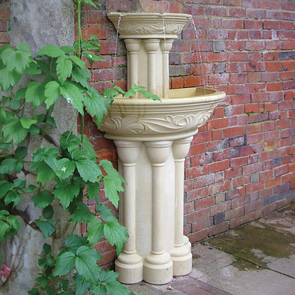 Handmade Stone Bayeux Wall Water Fountain