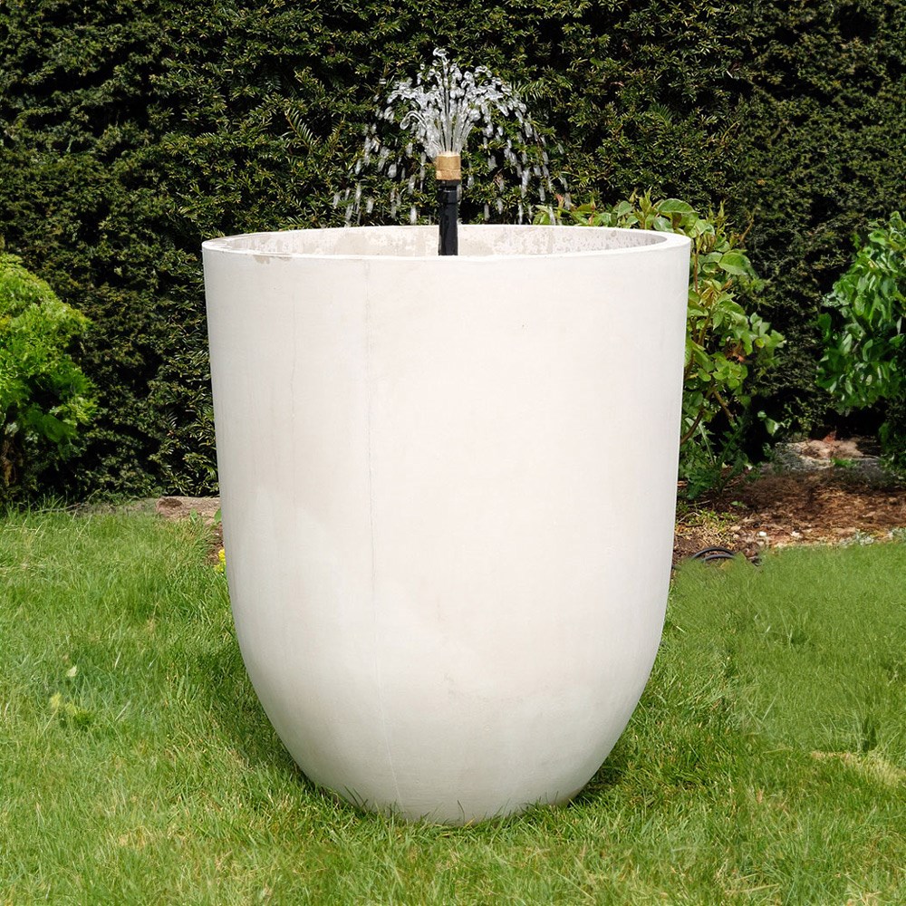 Handmade White Stone Crucible Fountain