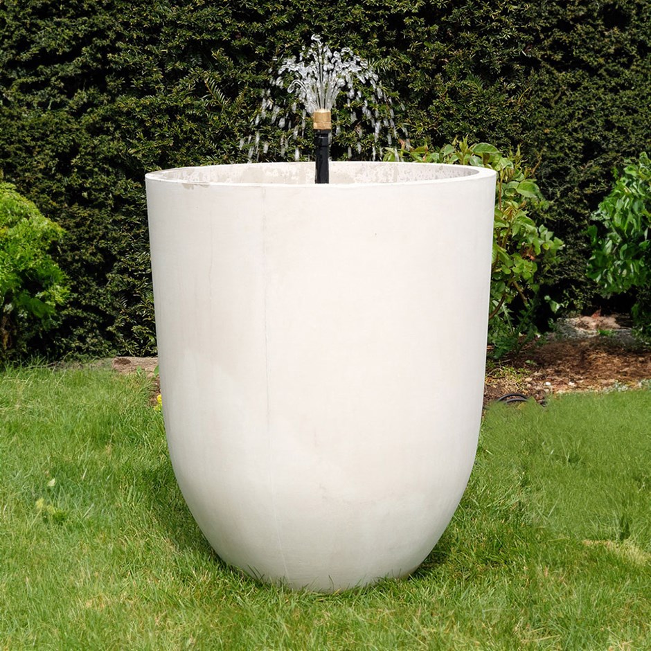 Handmade White Stone Crucible Fountain