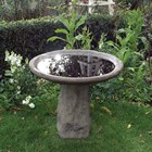 Staddle Stone Pedestal Bird Bath
