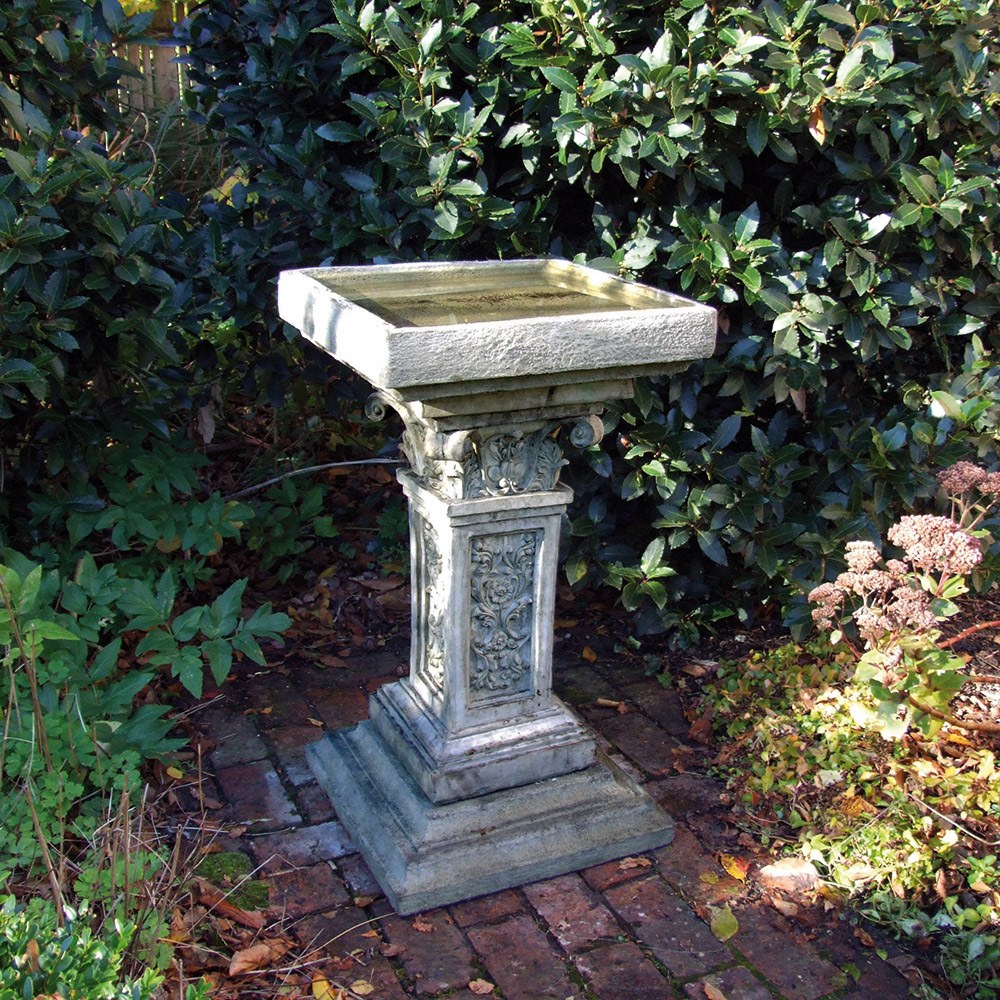 Rococco Stone Bird Bath
