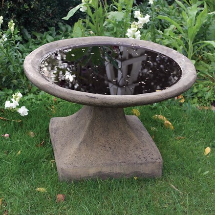Low Stone Bird Bath