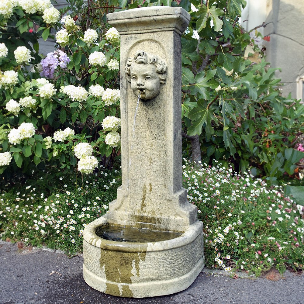 Cherub Stone Water Fountain