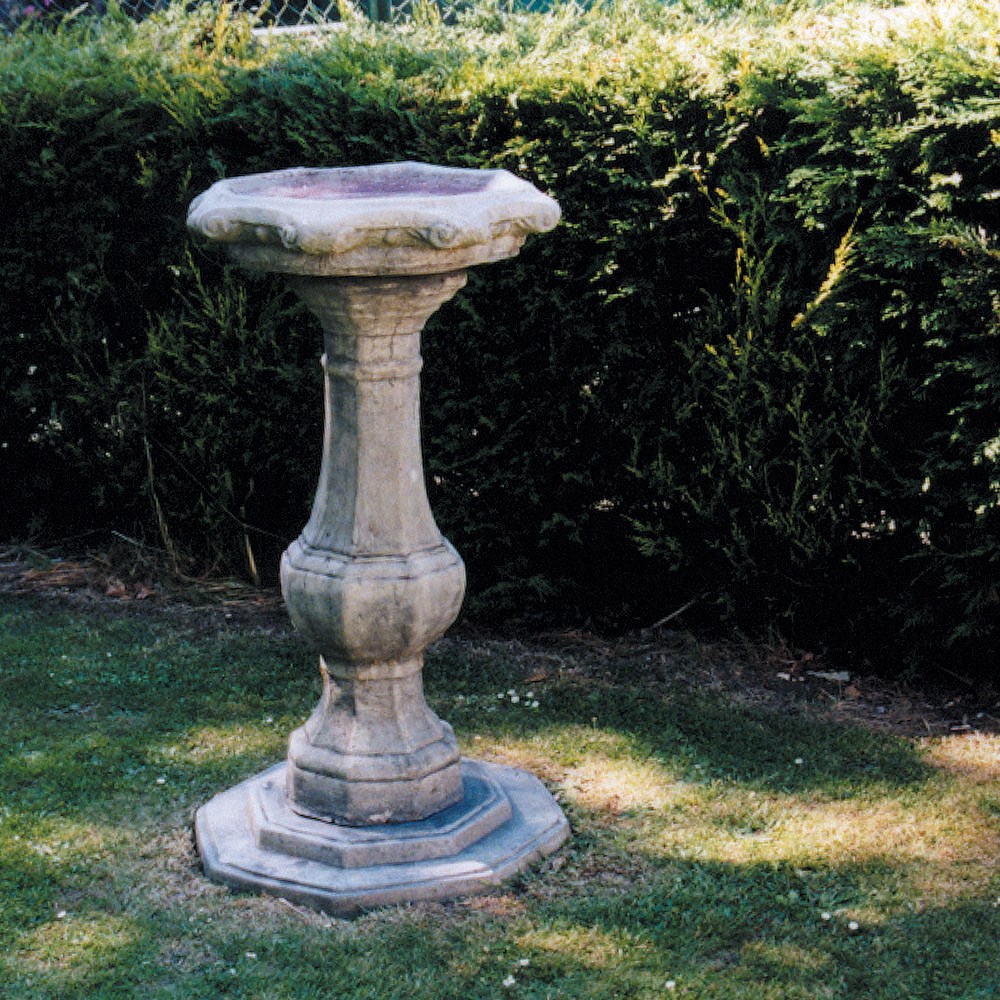 Tall Ornate Pedestal Bowl Bird Bath