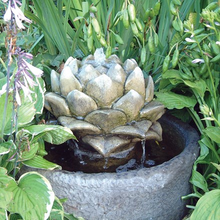 Artichoke Stone Water Fountain