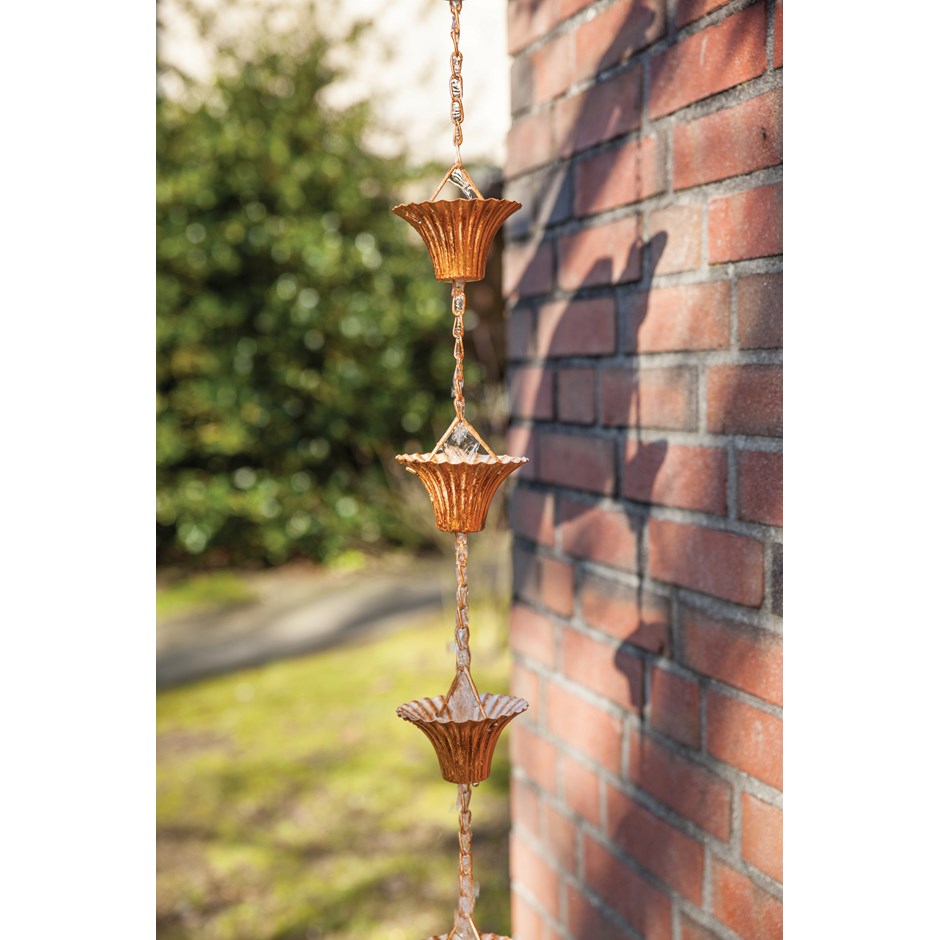 Rain Chains Fluted Gutter Shed Accessory