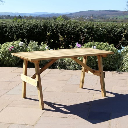 Freya Rectangle Wooden Table by Zest