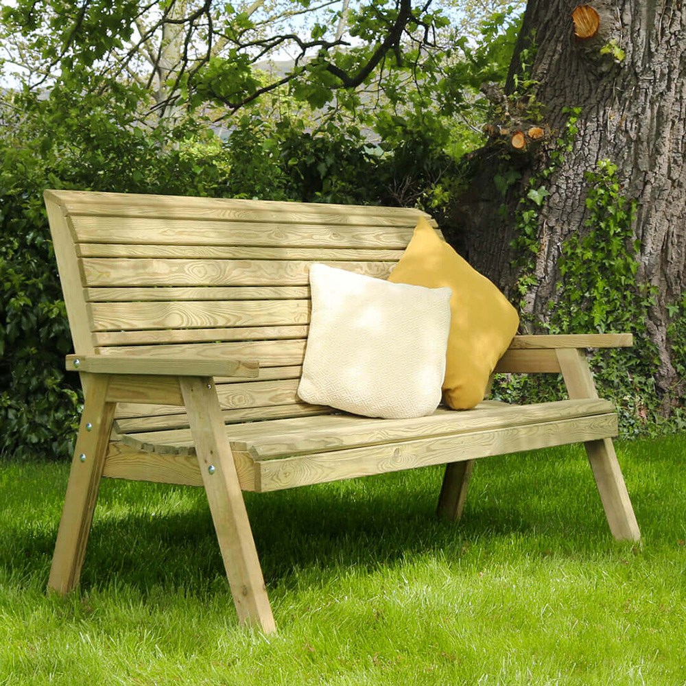 168cm Freya 3 Seater Wooden Bench by Zest