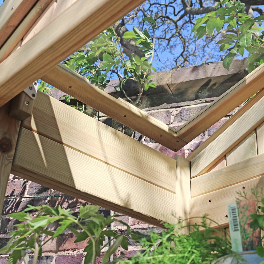 Tall Botanical Wooden Greenhouse by Zest