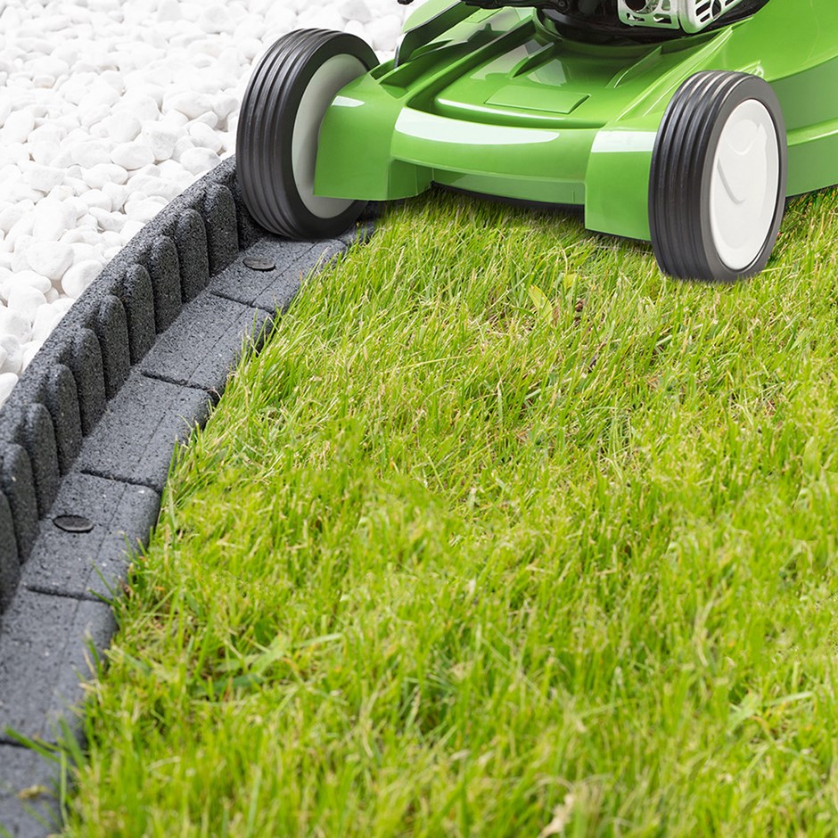 Grey Recycled Flexible Mower Lawn Edging