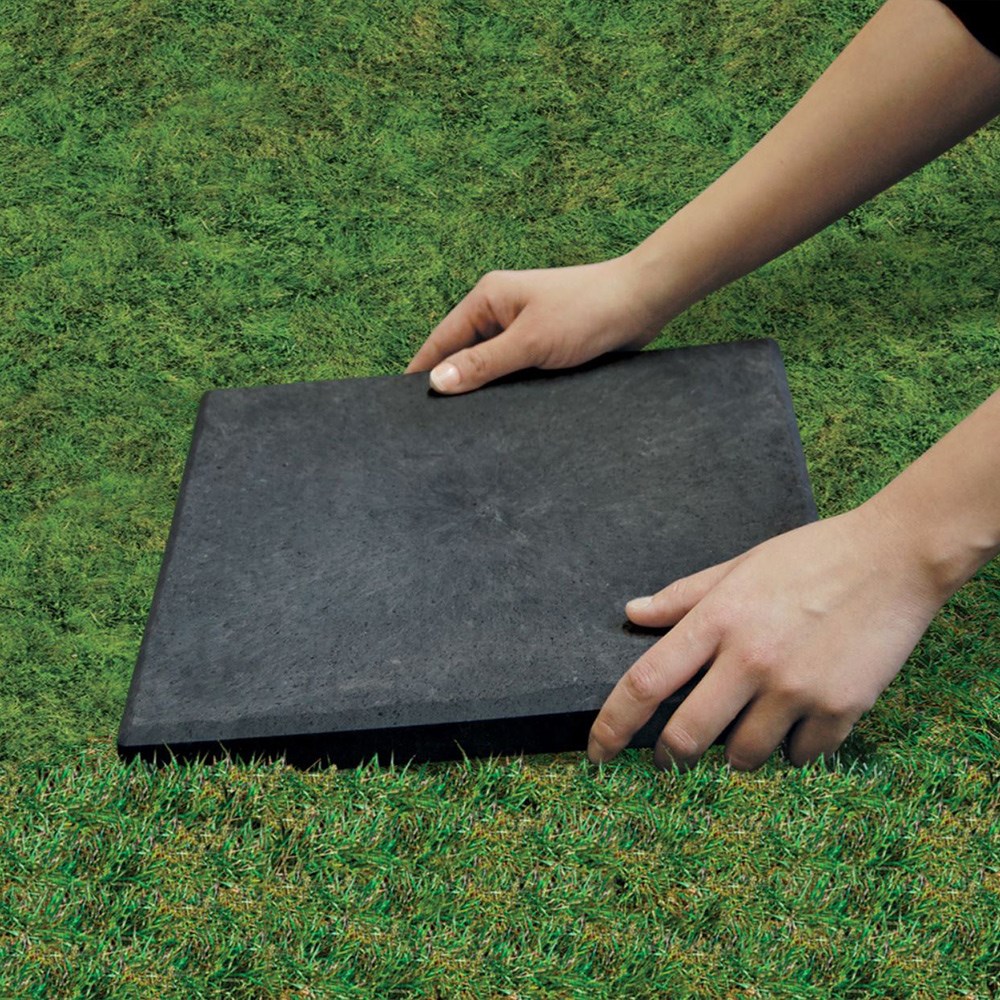 Durable Garden Pavers Stomp Square Singles| Graphite