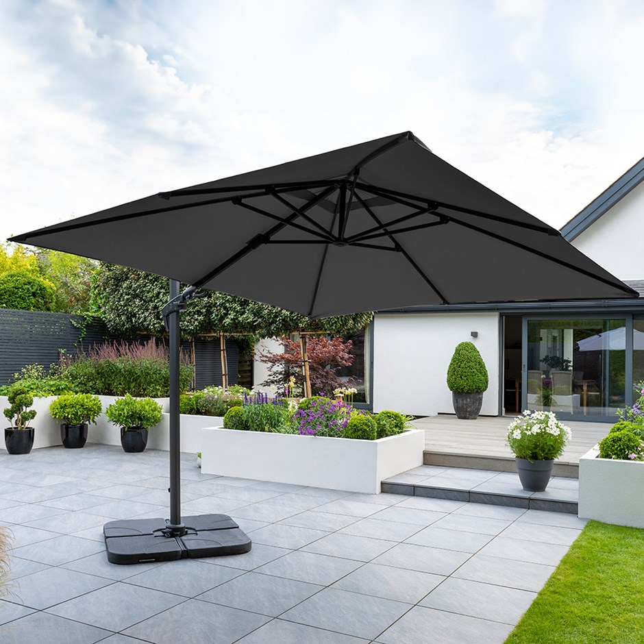 Royce Executive 3m Parasol | Soft Grey