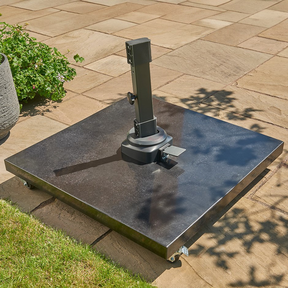 Parasol Base Royce 90kg Granite with Wheels