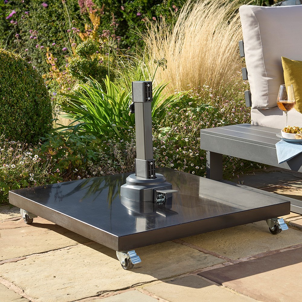 Parasol Base Royce 90kg Granite with Wheels