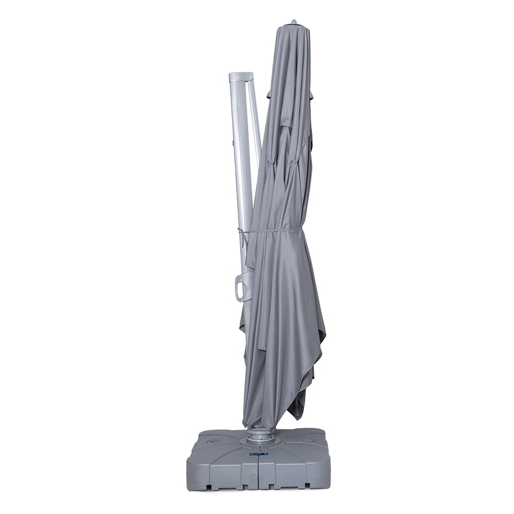 Artemis LED 3x4M Rectangular Cantilever Parasol / Charcoal