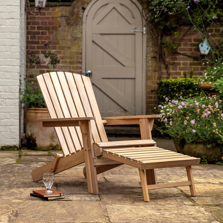 Lounge Chair | Aspri Lounge Chair with Footstool