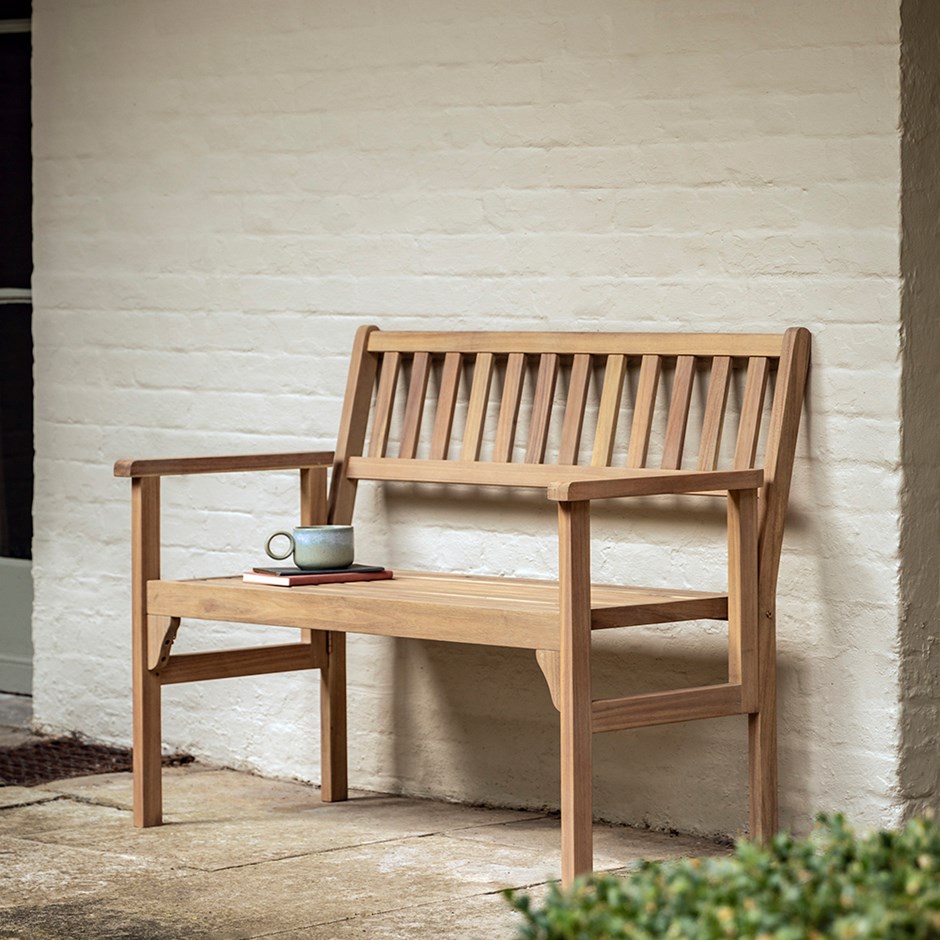 Gerani Two Seater Hardwood Folding Bench