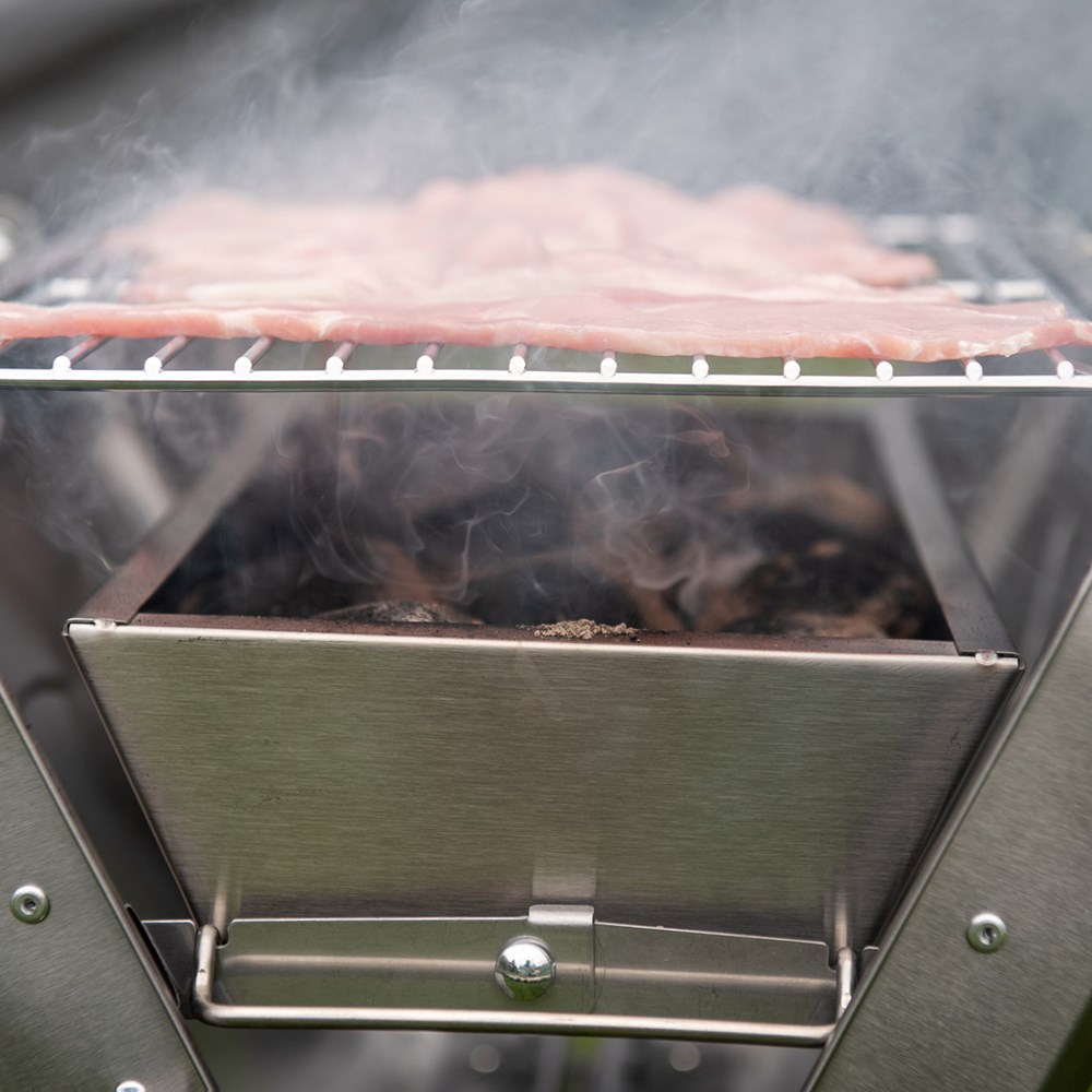 Outback Portable Charcoal Barbecue Grill | Stainless Steel Briefcase Style